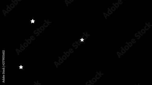 Twinkling Stars Loop Animation with Transparent Background, Sparkling Light and Night Sky Video
