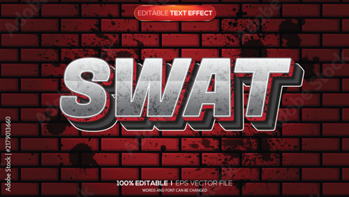 3D text effect swat theme