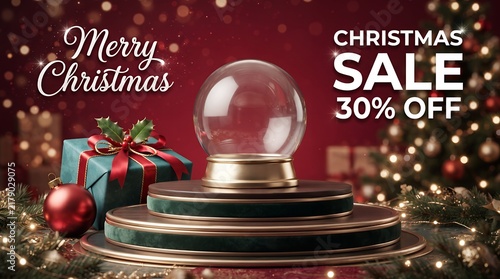bokeh lights, conveying a sense of holiday cheer and promotional offers