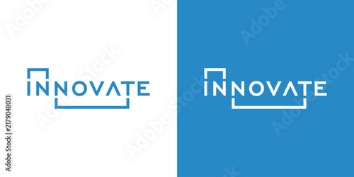 Typography Text Innovate Logo Design Inspiration
