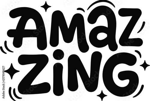 Amazing Bold Typography Lettering Design with Decorative Elements