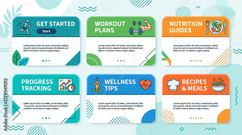 Comprehensive Health And Wellness Guide Cards For Digital Content