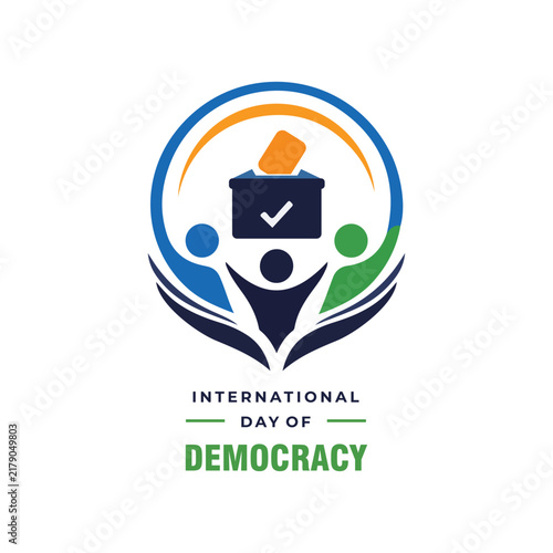 International Day of Democracy Voting and Civic Participation Vector Illustration