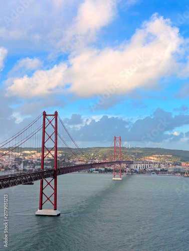 25 April Bridge  river  Lisbon