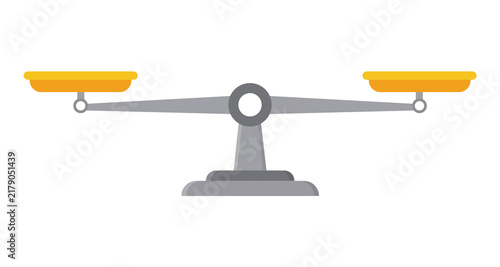 Konstfotografi Scale flat vector design isolated on a white background