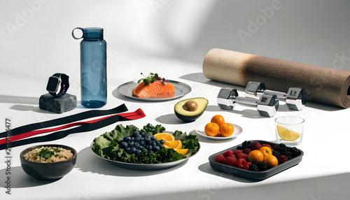 Fitness and Nutrition Concept.