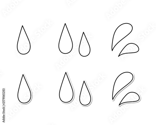 Black sweat drop emotion mark