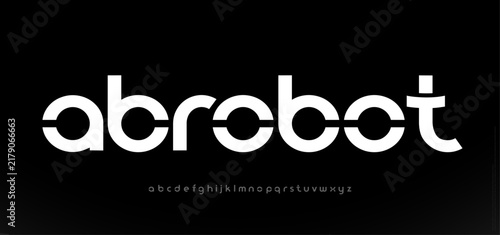 Minimal sport modern logo alphabet font. Typography sans serif technology, electronic, future, creative brand logos fonts. vector illustration