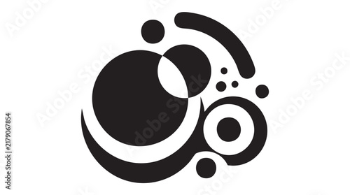 Abstract circular geometric pattern for modern graphic design projects.