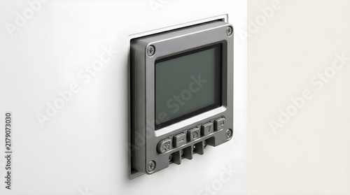 Panel mounted digital power meter with blank unbranded screen