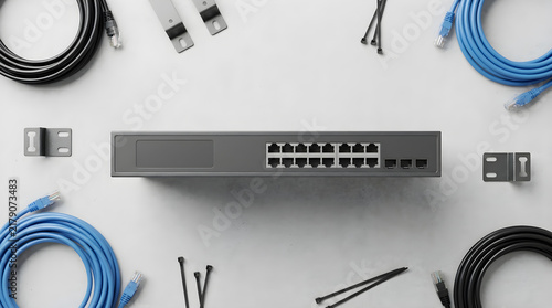 Managed power over ethernet network switch with blank status panel