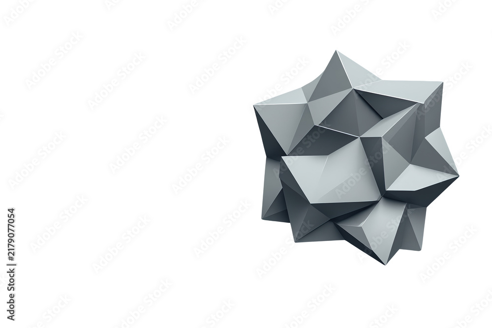Obraz premium Gray Abstract Geometric Polygon Cluster