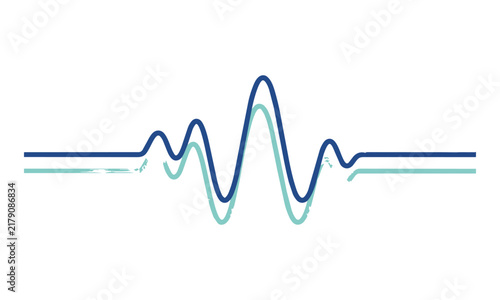 a minimalist abstract line graph with a rhythmic flowing curve on a white background data analysis concept