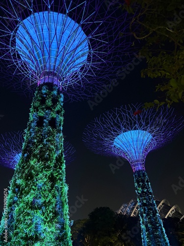 Photography tower in the singapore night