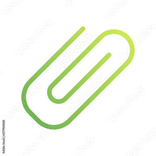Green paper clip icon for web interface