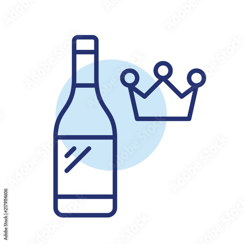 Premium wine selection, fine alcohol tasting. Pixel perfect, editable stroke vector icon