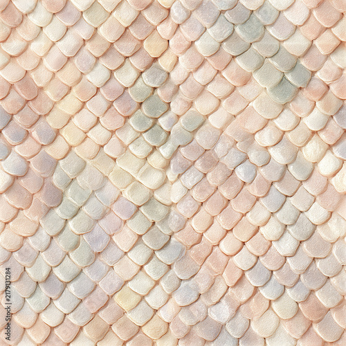 Minimal snake scale pattern small delicate overlapping scales in soft pastel colors creating gentle textured surface