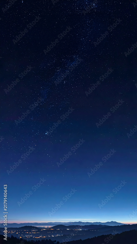 Fototapeta premium Night sky background displays soft distant glow in quiet vast calm and atmospheric editorial generative AI