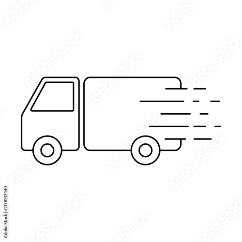 delivery truck with boxes