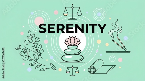 Serenity Zen Stones Vector Illusâ€¦ for Business Financial Growth Investment