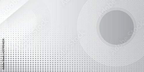 White abstract background. Modern circle lines pattern. Futuristic concept. Minimal geometric design halftone smooth