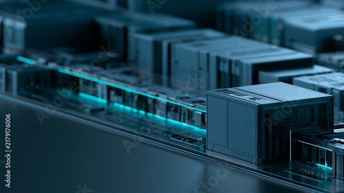 Enterprise Data Center Infrastructure with Secure Server Systems for Cloud Computing, Cybersecurity, Network Security, IT Operations, Digital Infrastructure, Data Protection and Corporate Website