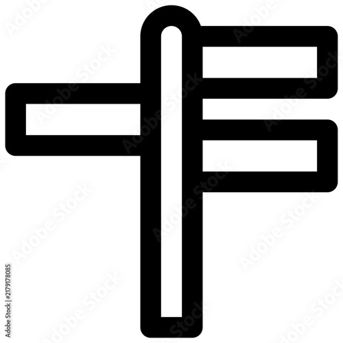 Signpost. Editable stroke vector icon.