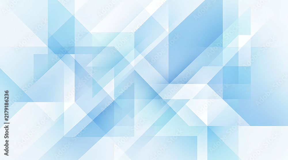 Obraz premium Geometric blue abstract shapes overlapping