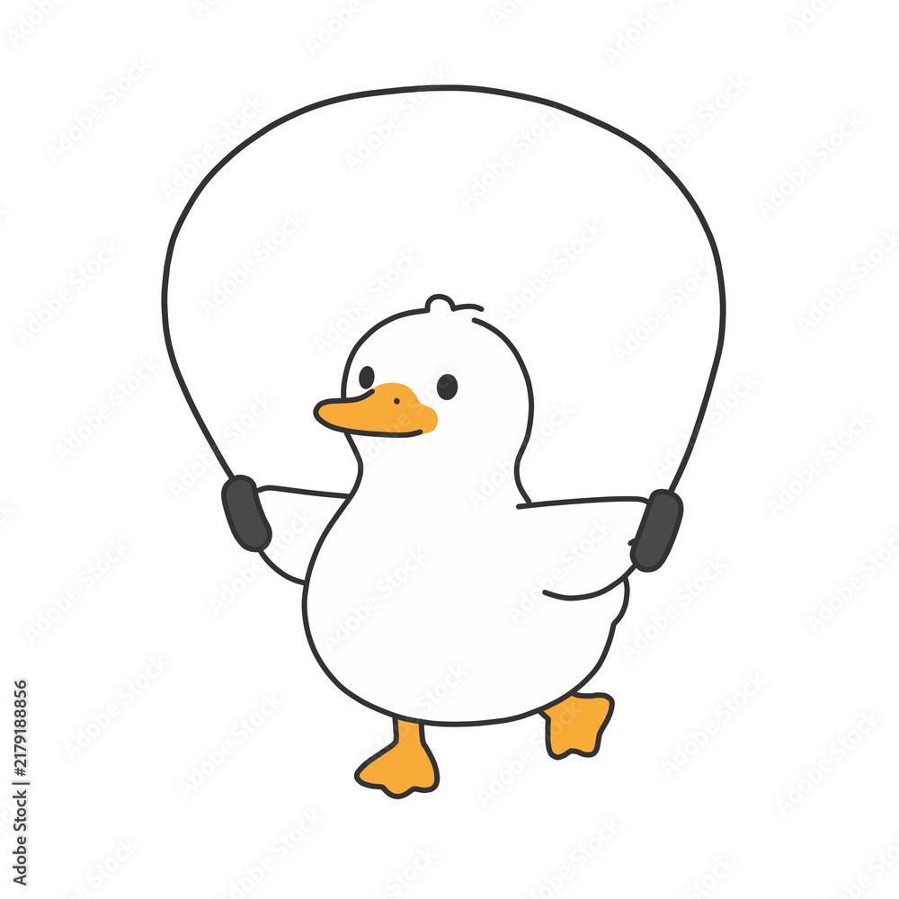 Photography Poster なわとびをするアヒル | Wall Art | Abposters.com