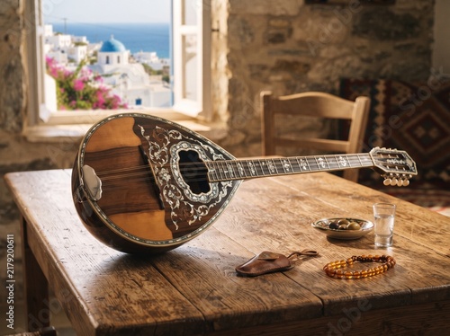 Greek bouzouki instrument