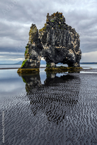Hvitserkur rock at low-tide - Iceland