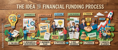 The Idea to Financial Funding Process Infographic