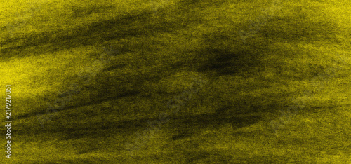 Dark yellow and black grunge background texture with rough chalk or pastel brush strokes and distressed surface