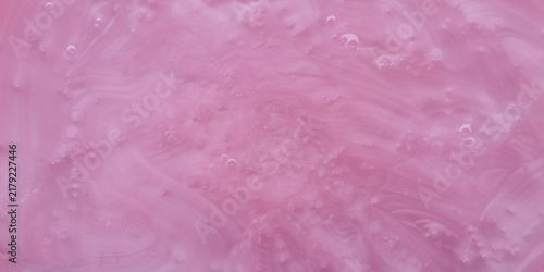 Obraz na plátně Bright pink thick cosmetic gel soap background and texture
