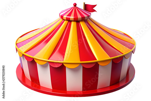 circus tent isolated on white