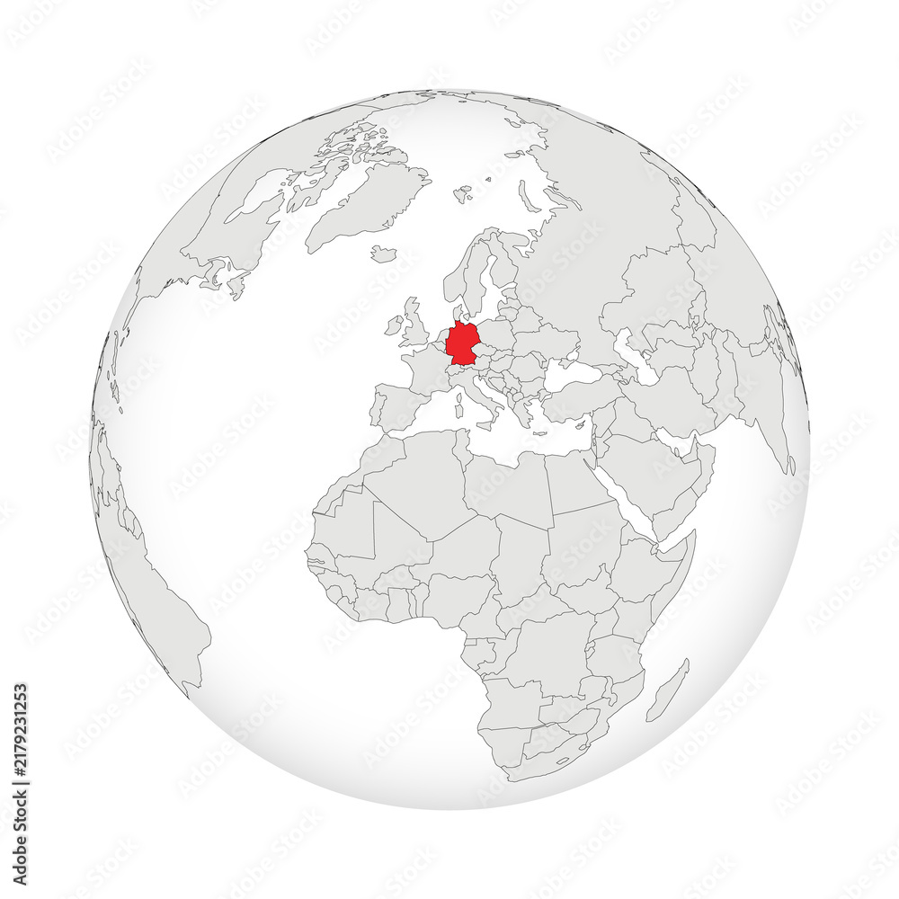 Obraz premium Location map of Germany.Germany on globe