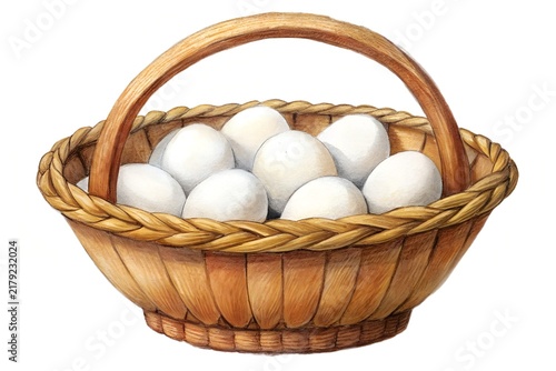 basket with eggs
