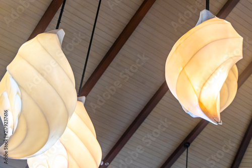 Luxury Marriott Phuket resort lobby with extravagant hanging lantern lights Thailand.