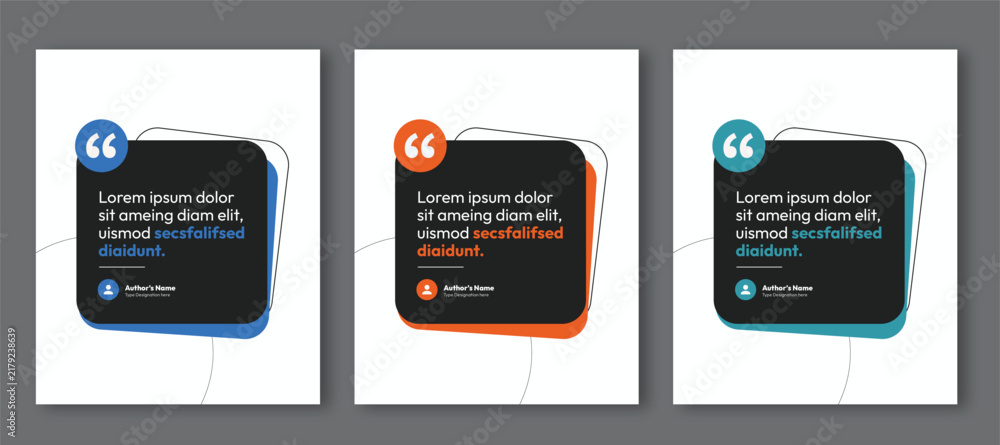 Obraz premium Quote Social Media Post Template, Modern Dark Review Card, Customer Testimonial, Editable Client Feedback Design