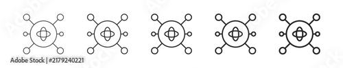 Canvas Print Quantum Noise vector icon in minimalist line style