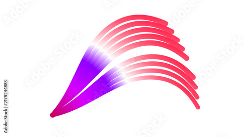 Abstract gradient wave composed of curved dynamic lines arches across the frame.