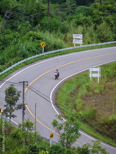 Scenic Road No. 3 Through the Mountains of Nan Province, Thailand