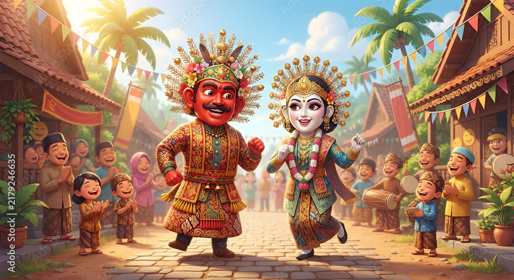 Fototapeta premium Ondel Ondel Betawi festival
