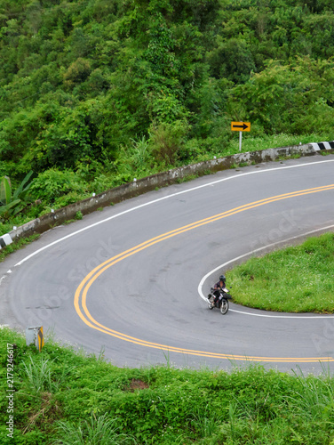 Scenic Road No. 3 Through the Mountains of Nan Province, Thailand