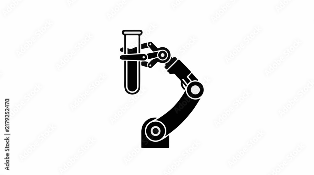 Fototapeta premium Robotic arm holding a laboratory test tube