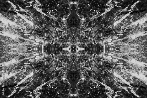 Mystical Gray Abstract Background with Symmetrical Metallic Texture
