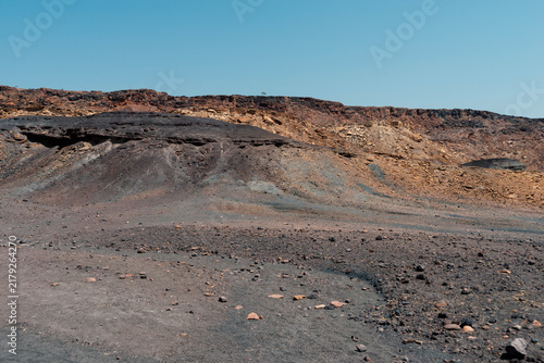 burned mountain landscape