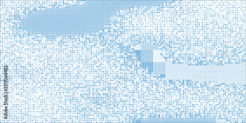 Abstract Blue Halftone Dot Background Texture With Retro Pop Art Pattern