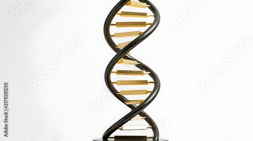 Double Helix DNA Molecular Structure Illustration.