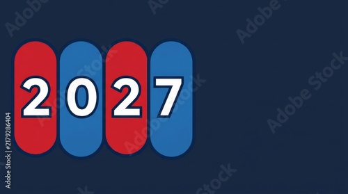 Ring in 2027 stunning graphic design showcasing vibrant colors dazzling fireworks
